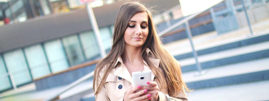 Girl using mobile