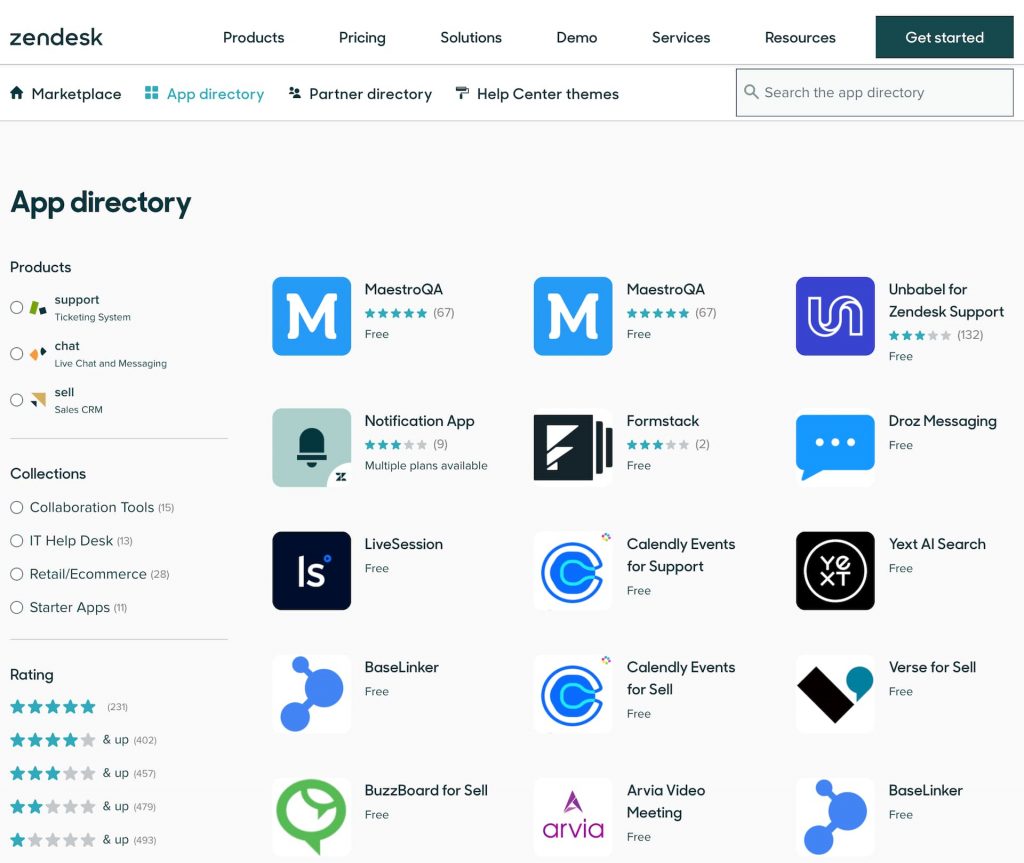 Zendesk App Directory