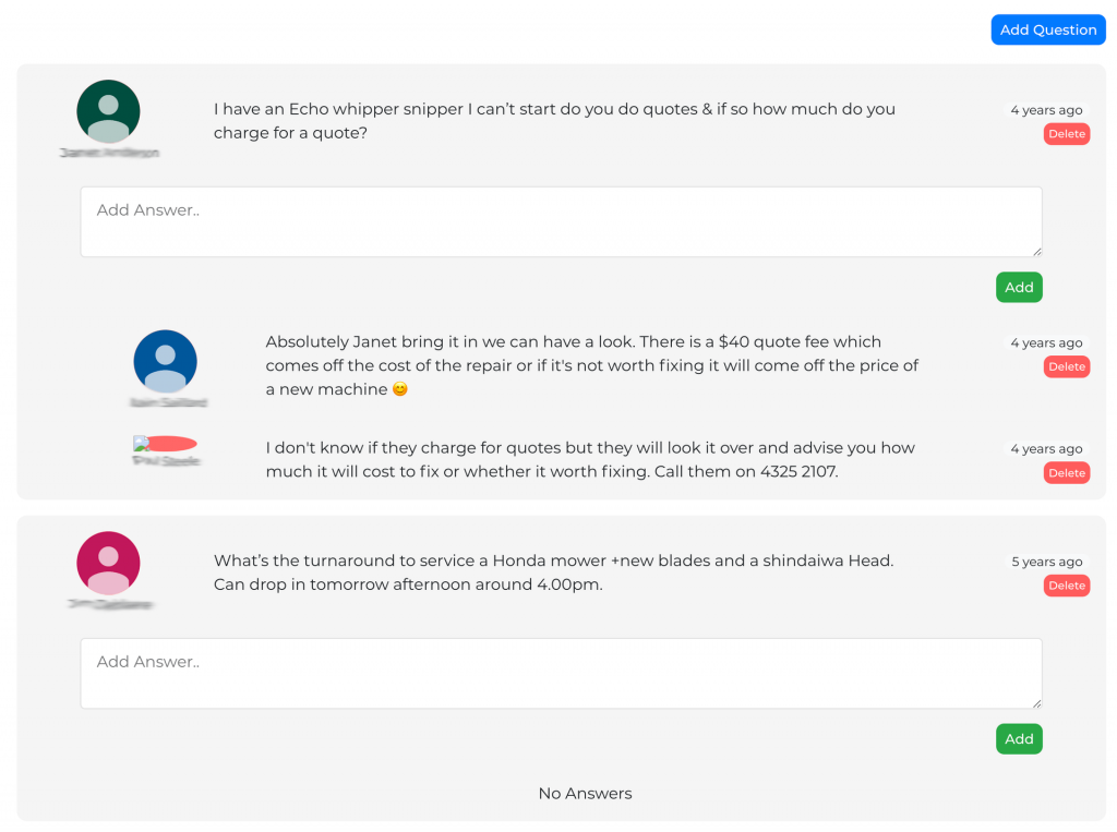 google business profile management - questions and answers